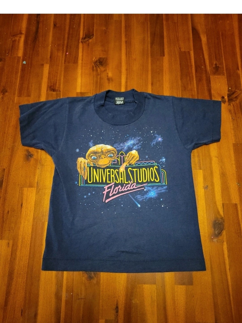 E.T. UNIVERSAL STUDIOS FLORIDA T-Shirt 1990's Vintage Youth 10-12 single stitch